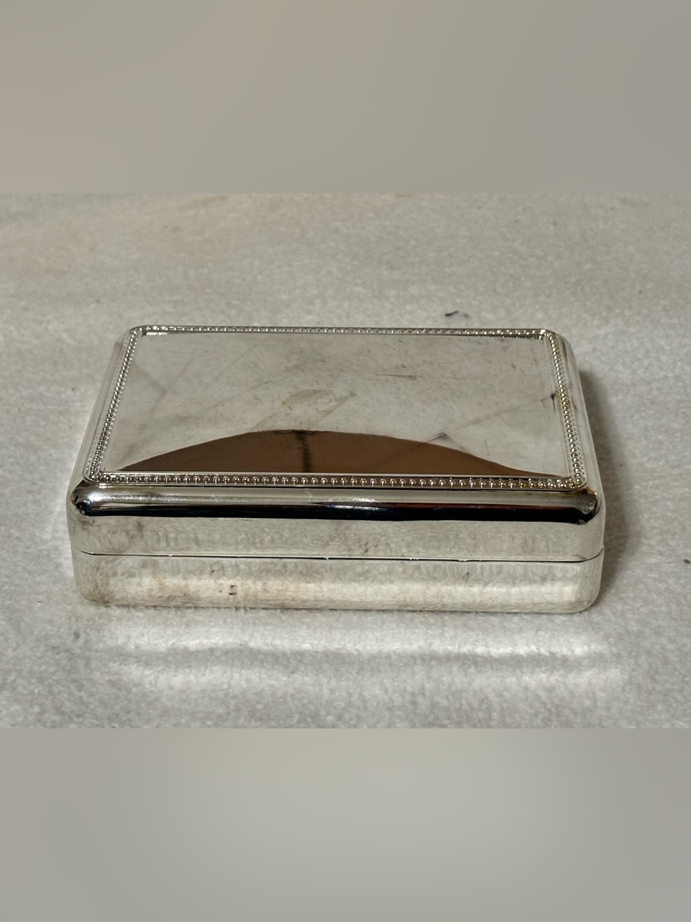 Elegant Silver Metallic Evening Clutch - Brand Unknown